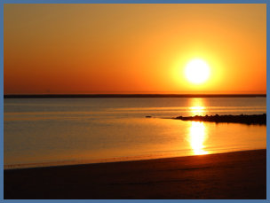 Borkum bei Sonnenuntergang